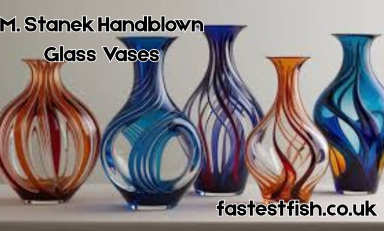 M. Stanek Handblown Glass Vases